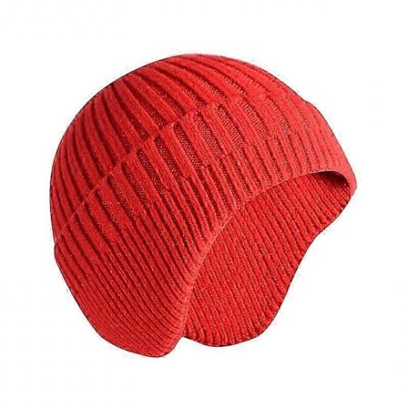 Strikket hue til mænd, øreklap, vinterhuer til kvinder, uldhue til mænd, varm skull cap, slouchy med ørevarmere