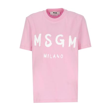 Msgm, T-shirt Roze, Dames, Maat:S