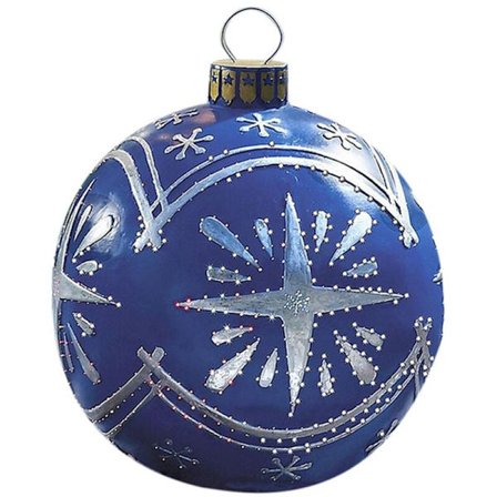 60 cm julekule utendørs juledekorasjon ornament PVC oppblåsbar leke julekule LED-lys C