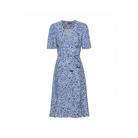 Hugo Boss, Robe Blauw, Dames, Maat:L,stof,print