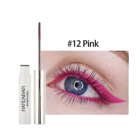5ml 12 Väriä Vedenkestävä Pitkäkestoinen Kihartava Pidentävä Meikki Sininen Vihreä Punainen Musta Valkoinen Väri Mascara Juhliin Lavalle