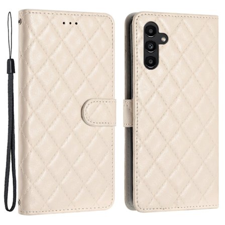 Funksjonelt rombe lommebokdeksel for Samsung Galaxy A35 - Sand
