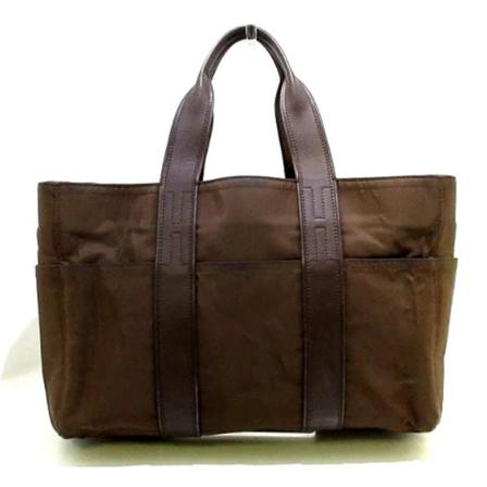 Hermès Vintage, Polyester Handbag Bruin, Dames, Maat:ONE Size,nylon