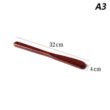 1. Træsko-horn i massivt træ - Brun B 32CM