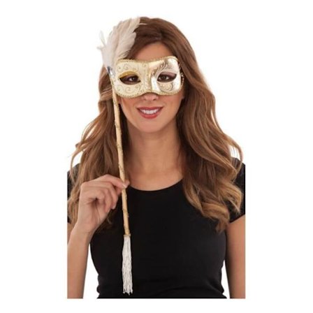 Venetiansk maske med håndtag og pen - DisfraZZes - One size - Multicolor