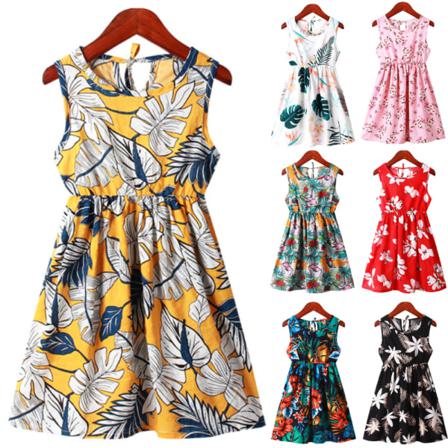 Tjejklänningar - Printed Prinsessklänningar - Casual