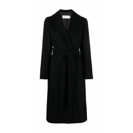 Calvin Klein Jeans Belted Coats Sort, Dame