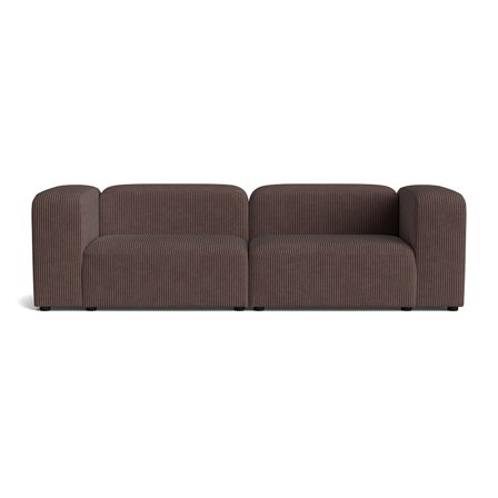 Milo XL 2-Sitzer-Sofa in Lincoln Braun, Modernes Design mit Cord-Optik, Komfortable Polsterung für Wohnzimmer, Robust und Stilvoll, 72cm Höhe