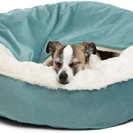 Kattbädd, bekväm rund hundbädd, mjuk säng KLB