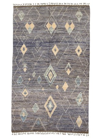 Berber Style Rug Modern Dark Grey/Black (Wool, )