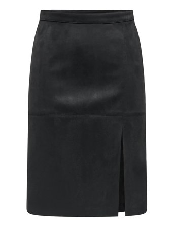 ONLY Onloline Life Faux Suede Skirt Otw - Black - S