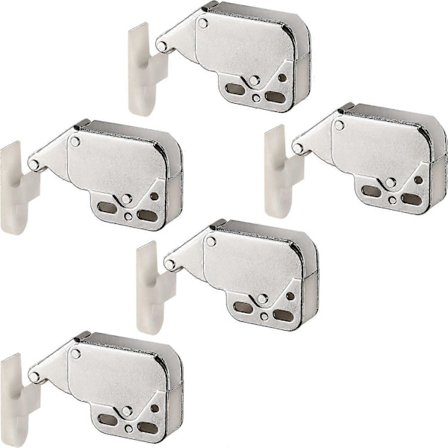 Mini Latch -jousisalpa - Huonekalulukko - 5 kpl - Painosalpa kaapin oviin