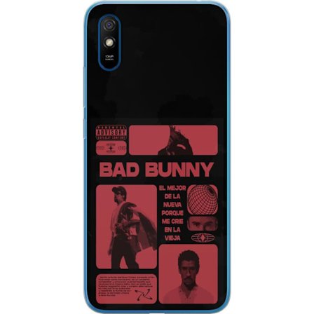 Kompatibelt Mobildeksel til Xiaomi Redmi 9A Bad Bunny NFL-inspirert skjoldlogo med amerikansk fotball og stjerner