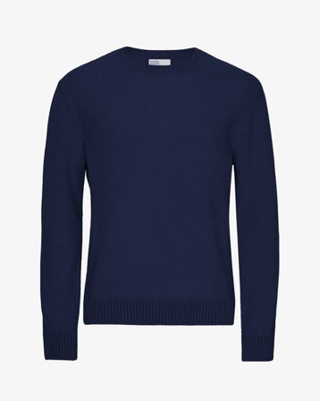 Classic Merino Wool Crew - Marine Blue - Male - S