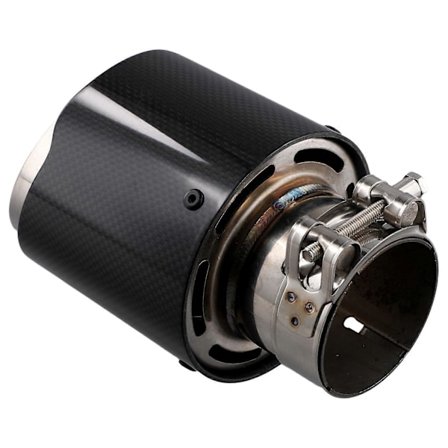 Kirkas hiilikuituinen auton pakoputken pää 60-101MM Universaali auton pakoputken muokkaus Takapään kurkku Clip-on takaputki