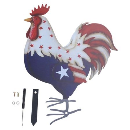 4. juli Have Skilt Gulvpløkker Udendørs Plænedekorationer Metal Hane Statue