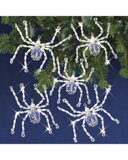 Bastelkit Weihnachtsbaumanhänger Weihnachtsspinnen 5-er Pack