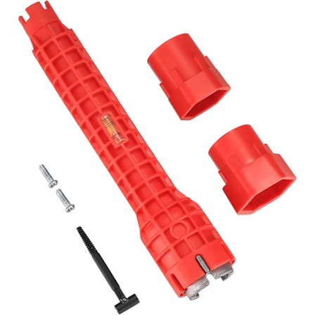 Blandebatterinøkkel, justerbar skiftenøkkel for vaskinstallasjon, dobbel skiftenøkkel for blandebatteri med sokkel.