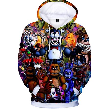 Børn Drenge Piger Five Nights At Freddy's Casual Hættetrøjer Fnaf Hætte Pullover Sweatshirt Toppe Gaver