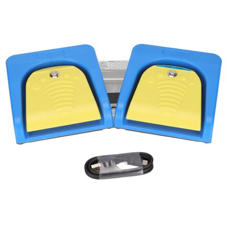 USB Fodpedal 2 Positioner 4 Taster Dual Mode Programmerbart Tastatur til Computerinstrumentstyring