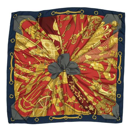 Hermès Vintage, Pre-owned Scarf Blauw, Dames, Maat:ONE Size