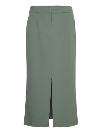 Vivar Hw Long Skirt - Noos Khaki Vila