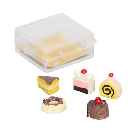 1:12 Dukkehus Miniature Desserter Sæt Høj Simulation Lille Bærbare Dukkehus Miniature Mad til 1:12 Dukkehus Gaver Type B