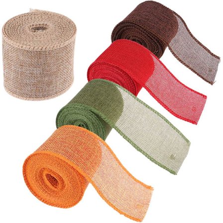 5 ruller af burlap bånd til DIY-håndværk