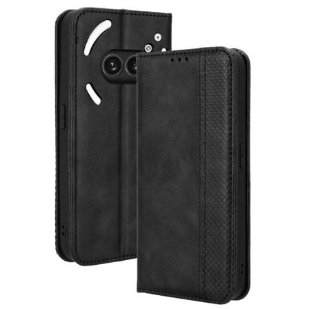 Til Nothing Phone (2a) Pungcover PU Læder Telefoncover Magnetisk Lukning Black