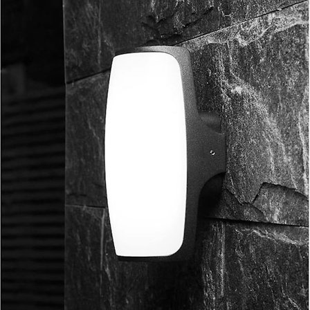 20W Utendørs Vegglampe Veranda LED Matt Svart Eksteriør