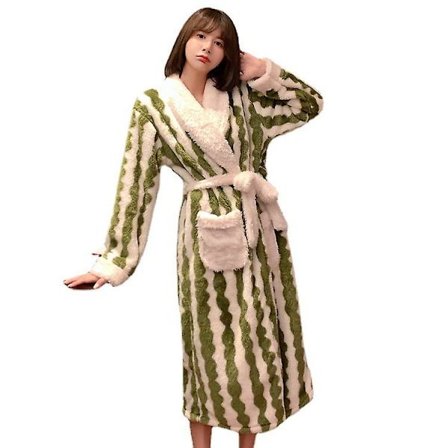 High on the Robe Dam Morgonrock, Bomulls Frotté Badrock med Huva, Mjuk Plysch Badrock M