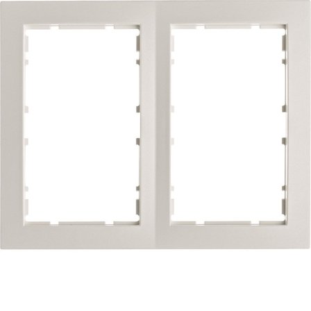 Hager 6510121909 Kombinasjonsramme 2-veis, S1, polarhvit 2 rom, Strømbrytere & vegguttak