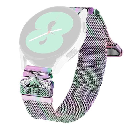 Metallarmband för Garmin Forerunner 55 Venu Milanese Klockarmband Fjärilsdekor Elektropläteringsfärg