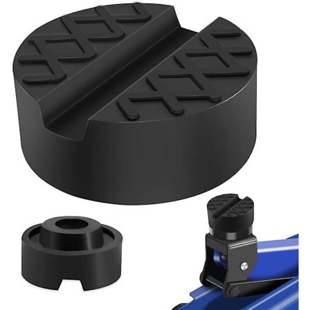 Universal Spaltede Gummi Jack Pad Rammebeskytter 65mm/2.56 Tommer Diameter Sort 1 stk