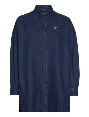 Utility Woven Shirt Langermet Skjorte Blå Converse*Betinget Tilbud