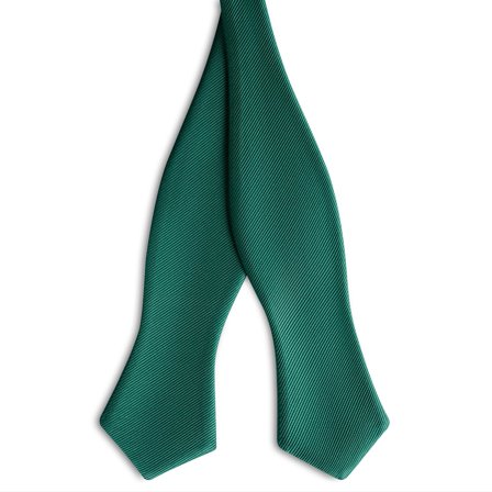 Emerald Green Self-Tie Grosgrain Diamond Tip Bow Tie for Men - Self-tie bow ties