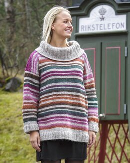 Strikkeoppskrift Genser med høy hals - Järbo