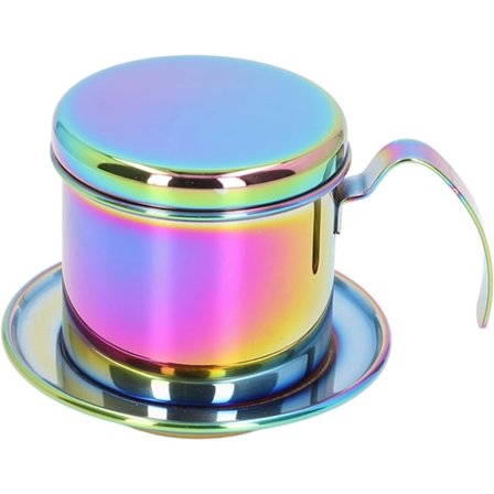 Vietnamilainen kahvinkeitin, värikäs suodatinpaperi, ilmainen ruostumattomasta teräksestä valmistettu retkeilykahvinkeitin, pieni ranskalainen 