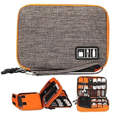 Double Layer Cable Storage Bag Earphone Charger Wires Storage Bag Gadget Organizer Digital Pouch