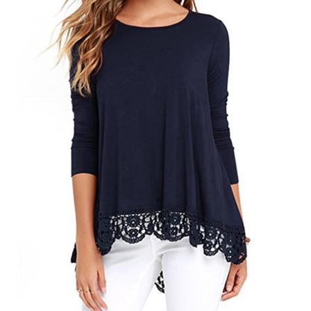 Enfärgad Puffy Sleeve Toppar Höst/vår Casual