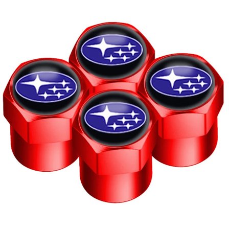 Semsket bilnøkkelring og ventilhetter for Subaru Impreza Legacy WRX STI BRZ Forester Ascent Levorg XV WRC