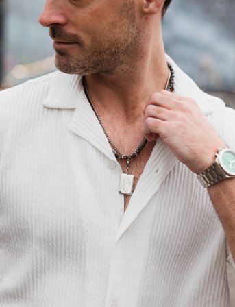 edd. Beads Necklace 6Mm - Grey - 55-60CM