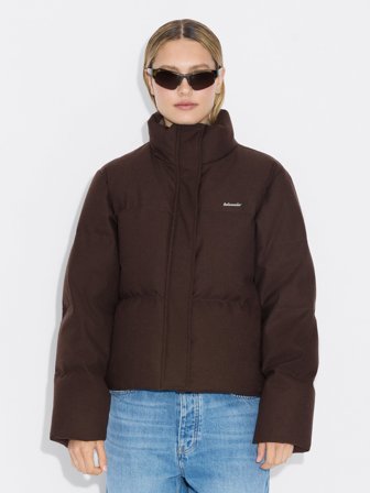 Holzweiler - Tech Wool Down Jacket - Dk. Brown - Womens - Extra Small