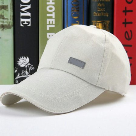 Miesten valkoinen baseball-lippis, koko 58 cm, säädettävä