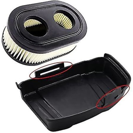 Luftfilterdeksel med luftfilter for Briggs & Stratton 650exi 675exi 675is Erstatter 594575, 798452 (2 typer deksler for denne modellen, den har 2 