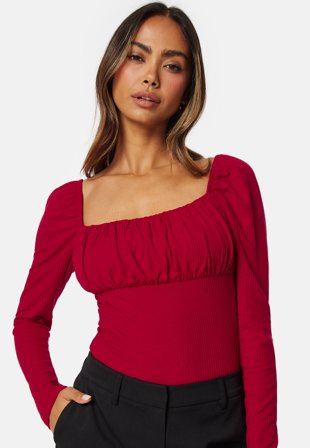 BUBBLEROOM Square Neck Long Sleeve Top Klær