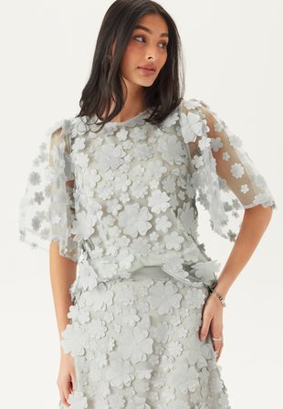 Ida Sjöstedt - Marion Top - Pearl Blue - Kläder - - Bubbleroom