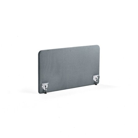 Tischteiler ZONE, inkl. weiße Beschläge, 1200 x 650 x 36 mm, Stoff Rivet, blaugrau