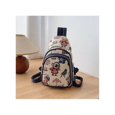 Söt Björn Bröstväska För Kvinnor, Messenger Bag, Utbytbar Ryggsäck