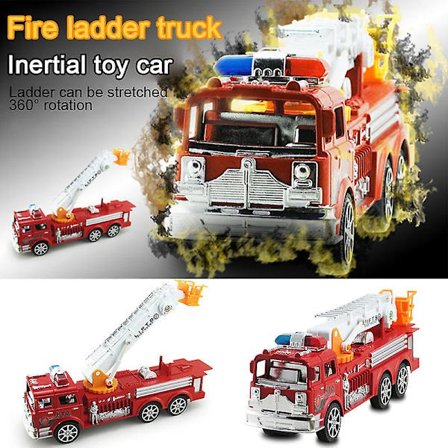 1/2 st Brandbil Leksak Vattentank Brandbekämpning Stegbil Med Ljus och Ljud